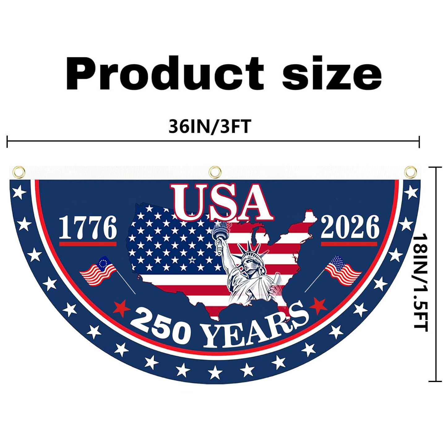250th-Anniversary USA Fan Flag