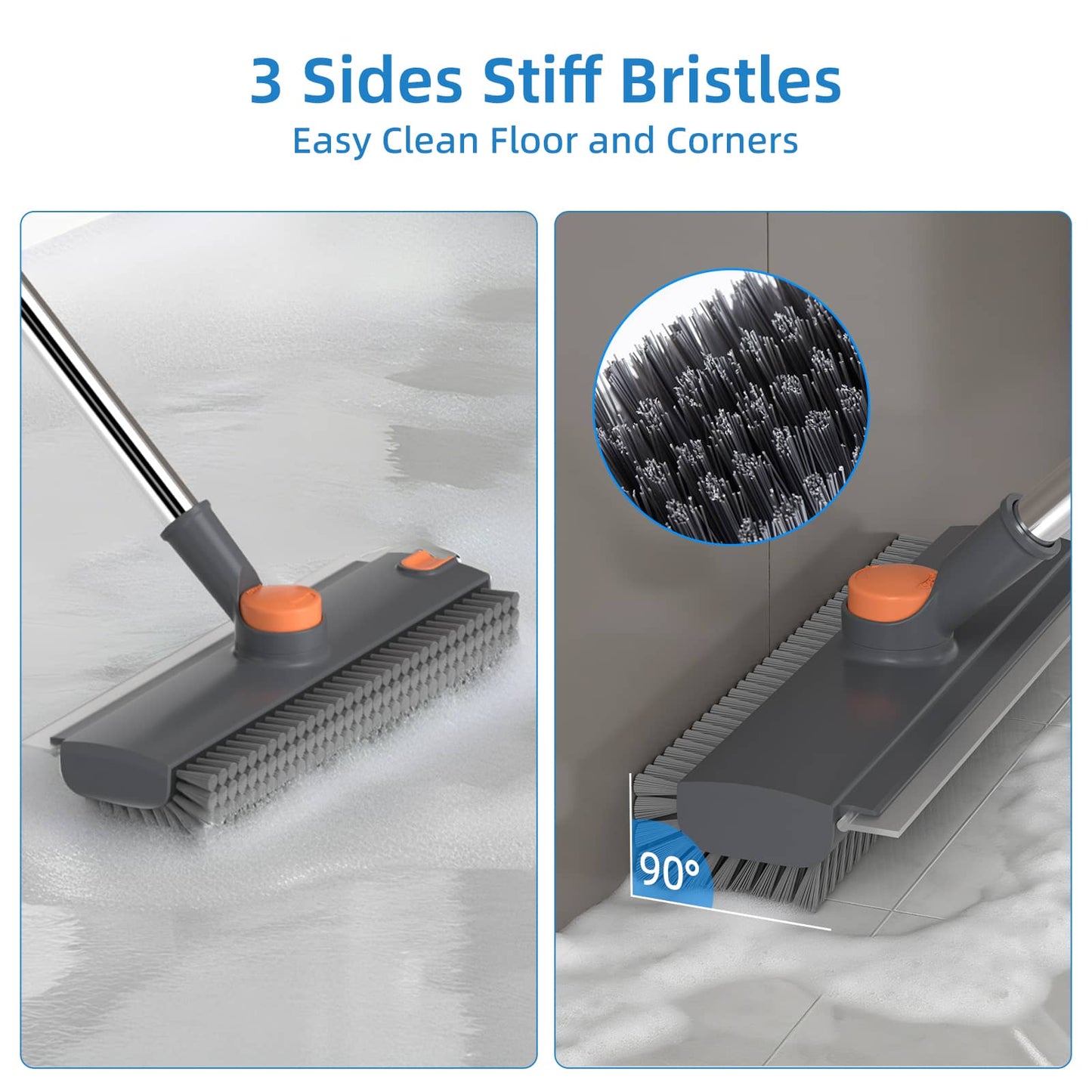 3-in-1 Scrub Brush with Long Handle