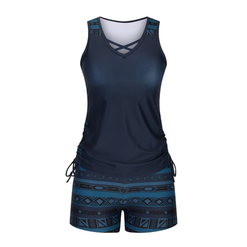🔥LAST DAY 60% OFF - Miraclesuit Women's 2-Piece Tummy Control Tankini Set with Built-In Bra – Flattering Boho Swimwear with Shorts🔥