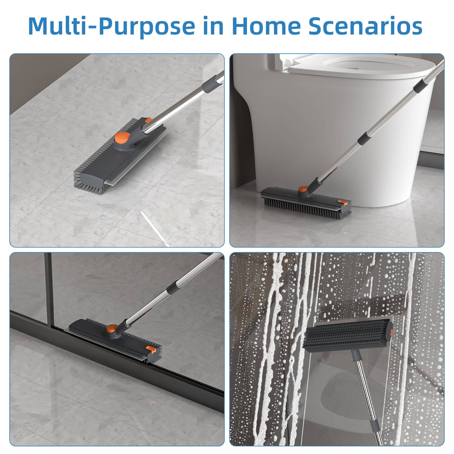 3-in-1 Scrub Brush with Long Handle