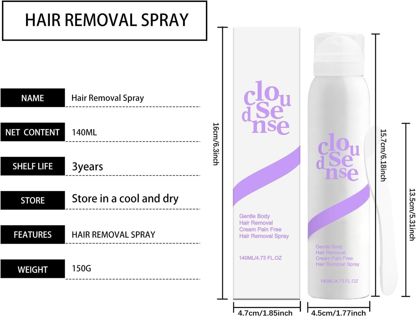Dailyrebody Bikini Pain-Free Hair Removal Cream for Sensitive Skin