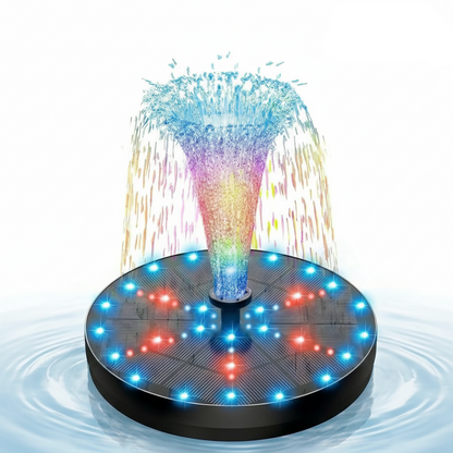 Solar Fountain Toy with Color LED Lights