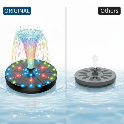 Solar Fountain Toy with Color LED Lights