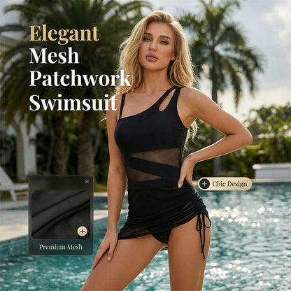 ⏳Time-Limited Special⏰Women's Sexy Mesh Patchwork One Piece Swimsuit